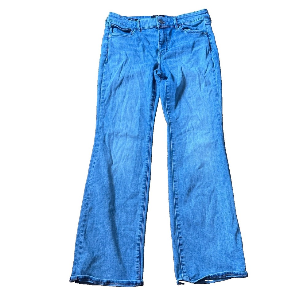 White House Black Market Jeans Womens Size 12P Blue Bootcut Bootleg